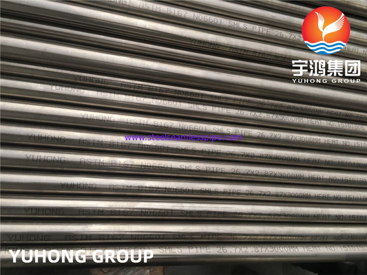 ASTM B167, ASME SB167 Inconel 601 UNS N06601 Nahtlose Rohre aus Nickellegiertem Stahl