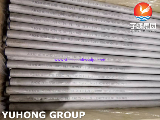 EDELSTAHL-Rohre ASME A789 S31803 nahtlose Duplexrohr-25.4*1.24*11800MM